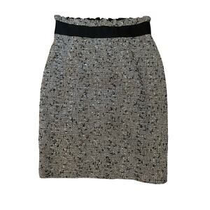 Classiques Entier High Waisted Textured Tweed WoolBlend Pencil Skirt Size 12